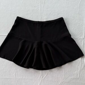 Isabel Marant Etoile black stretch short flounce mini skirt